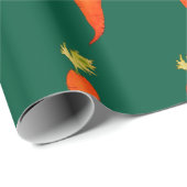 Papier Cadeau Playful Watercolor Carrot (Coin rond)