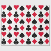 Papier Cadeau Playing cards symbols pattern (Plat)
