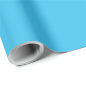 Papier Cadeau Plein bleu ciel (Coin rond)