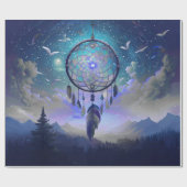 Papier Cadeau Plein Lune Dream Catcher, Céleste (Plat)