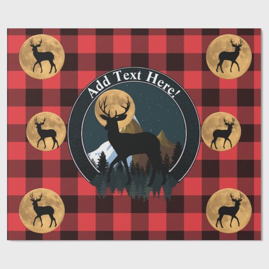 Papier Cadeau Pleine lune Deer Buck (Plat)