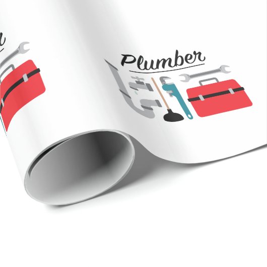 Papier Cadeau Plombier (Coin rond)