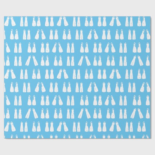 Papier Cadeau Plongée Sous-Marine Fins De Plongée Bleu Clair Fun (Plat)