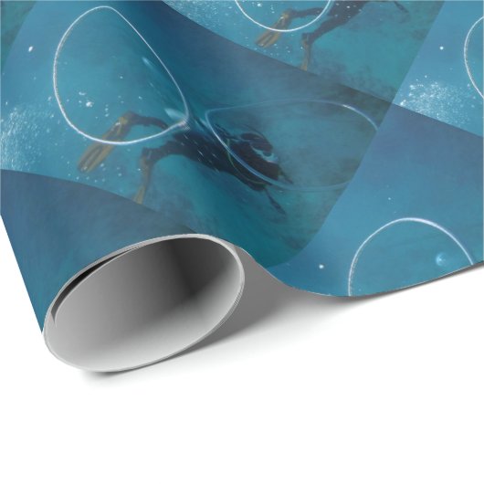 Papier Cadeau Plongeur (Coin rond)