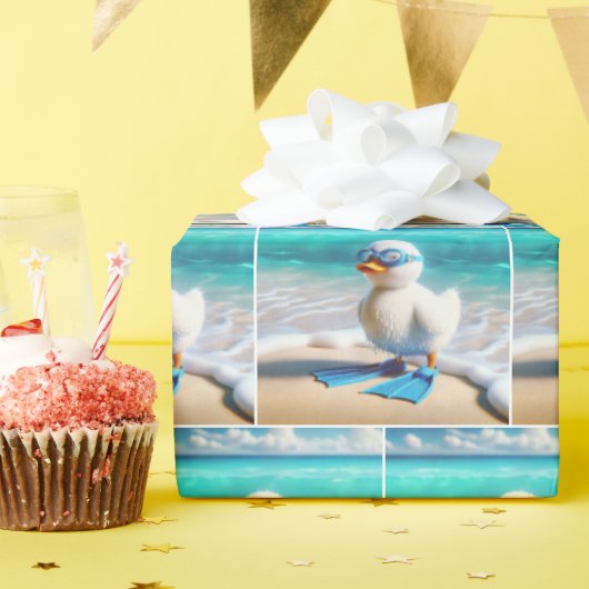 Papier Cadeau Plongeur de plongée (Fête d'anniversaire)