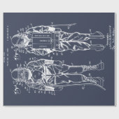 Papier Cadeau Plongeur vers le bas ! Modèle (Plat)