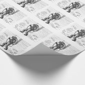 Papier Cadeau Plongeur vintage - costume de plongée d'océan (Coin)