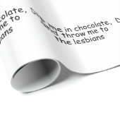Papier Cadeau Plongez-moi dans le chocolat (Coin rond)