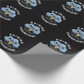 Papier Cadeau Pluie Champ Funny Météo Pluie Nuage Cloud Pun Dark (Coin)