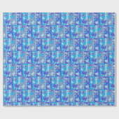Papier Cadeau Pluie gouttes Avril Douches Multi Blue Design (Plat)