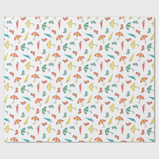 Papier Cadeau Pluie printanière I (Plat)