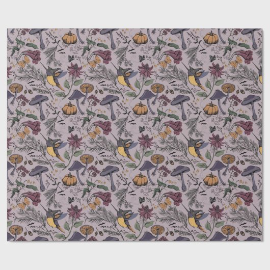 Papier Cadeau Plum Éffrayant Enchanted Hummingbird Garden (Plat)