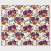 Papier Cadeau Plum et gingembre à motifs floraux (Plat)