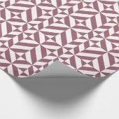 Papier Cadeau Plum Geometric Deco Cube Pattern (Coin)