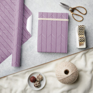 Papier Cadeau Plum Violet et Blancs