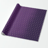 Papier Cadeau Plum violet Golden Net Delicond Coupe de diamant (Déroulé)