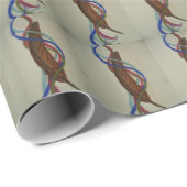 Papier Cadeau plume d'éléments (Coin rond)