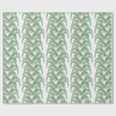 Papier Cadeau Plume Palm Fronds in Pink and Green (Plat)