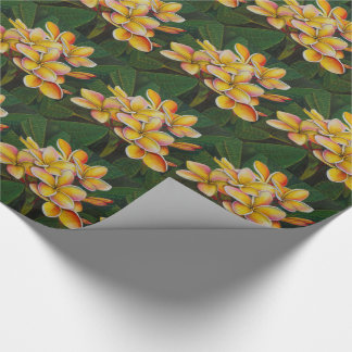 Papier Cadeau Plumeria d'arc-en-ciel