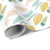 Papier Cadeau Plumes (Coin rond)