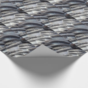 Papier Cadeau Plumes de Dindon Sauvage II Design Abstrait de la