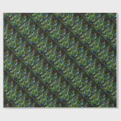 Papier Cadeau Plumes de paon (Plat)