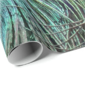 Papier Cadeau Plumes de paon (Coin rond)