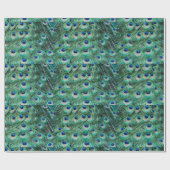 Papier Cadeau Plumes de paon (Plat)