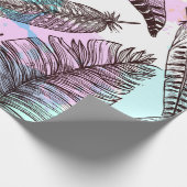 Papier Cadeau Plumes de paquetage (Coin)