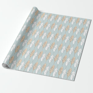 Papier Cadeau Plumes de peinture