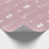 Papier Cadeau Plumes déco Boho Anniversaire (Coin)