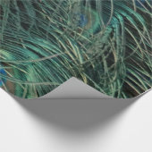 Papier Cadeau Plumes magnifiques de paon (Coin)