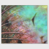 Papier Cadeau Plumes Pastel Peacock (Plat)