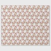 Papier Cadeau Plumes roses (Plat)