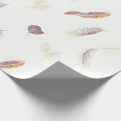 Papier Cadeau Plumes Tendance Collection Luxe Boho (Coin)