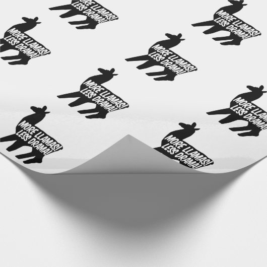 Papier Cadeau Plus de lamas moins de drame (Coin)