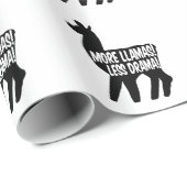 Papier Cadeau Plus de lamas moins de drame (Coin rond)