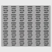 PAPIER CADEAU PLUS EMO QUE PAS NOIR BLACK GRAY SKULLS DEPR (Plat)