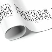 Papier Cadeau Plus grand Clarinetist Pourtant (Coin rond)