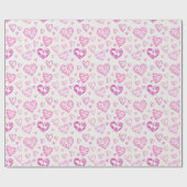 Papier Cadeau Plutôt Coeurs Roses Papier d'enveloppement romanti (Plat)