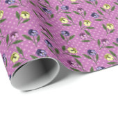 Papier Cadeau Plutôt rose et violet et jaune (Coin rond)