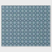 Papier Cadeau Pneus blancs sur bleu foncé (Plat)