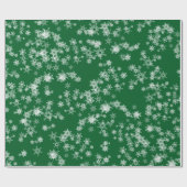 Papier Cadeau Pneus Blancs Sur Papier D'Enveloppement Vert (Plat)