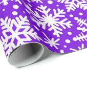 Papier Cadeau Pneus blancs sur violet (Coin rond)