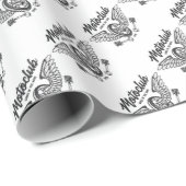 Papier Cadeau Pneus moto Motorclub avec ailes (Coin rond)