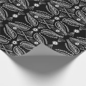 Papier Cadeau Poblanos Motif géométrique noir et blanc (Coin)