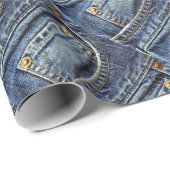 Papier Cadeau Poche de blues-jean (Coin rond)