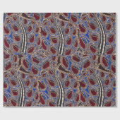 Papier Cadeau Pochoir botanique motif oriental Samarkande (Plat)