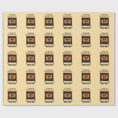 Papier Cadeau Poêle à Bois Brûleur Bois Chaud (Plat)