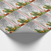 Papier Cadeau Poème d'amie - conception de Noël (Coin)